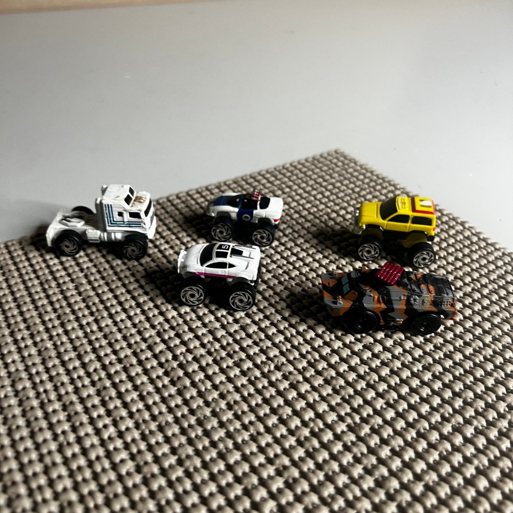 Vintage Road Champs Micro Vehicles Lot of 5 Semi Truck Police SUV Camo 1990s